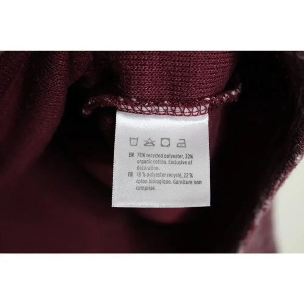 Tentree Pocket Crew Neck Burgundy Medium - Picture 3 of 5